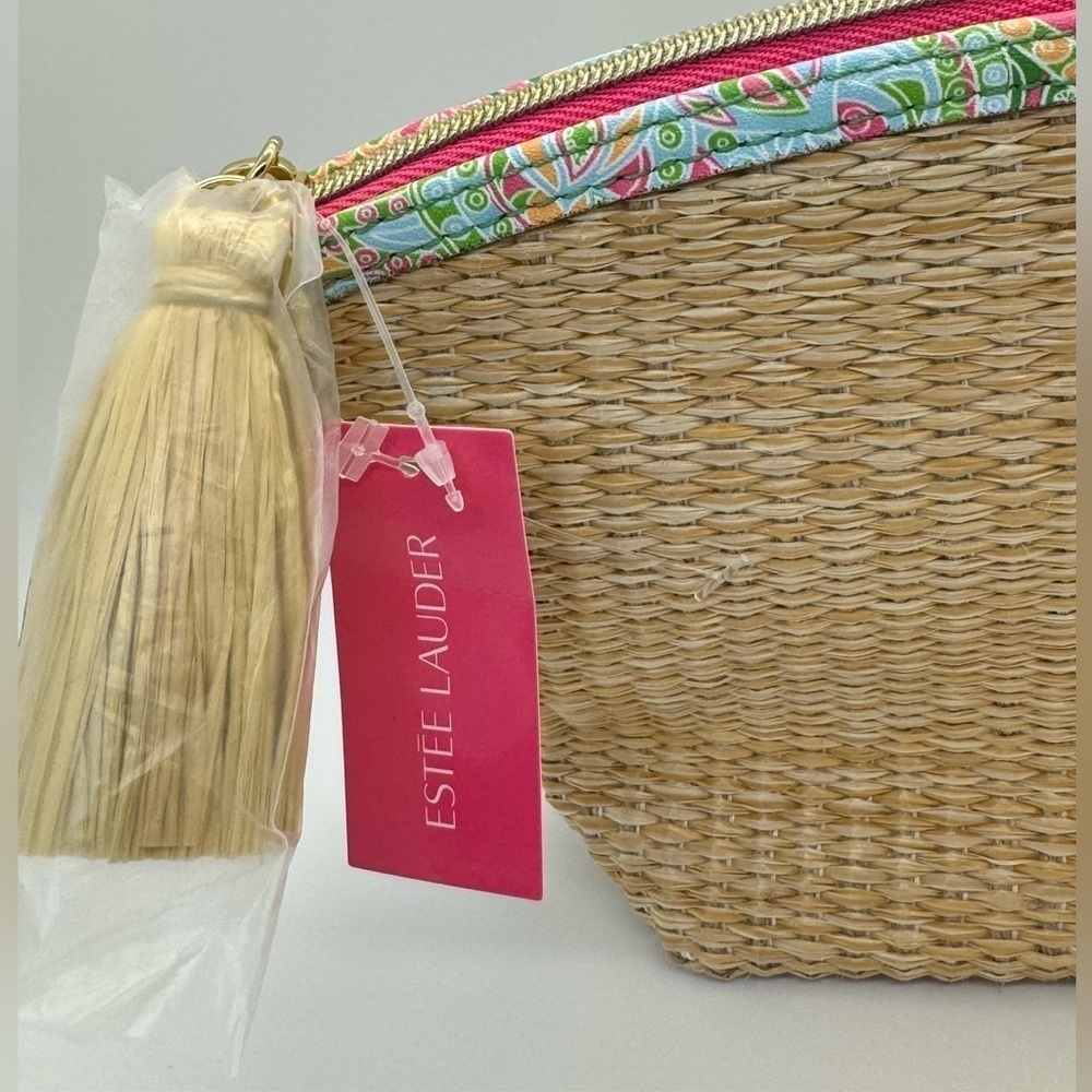 NWT Estée Lauder wicker cosmetic bag - Picture 2 of 5